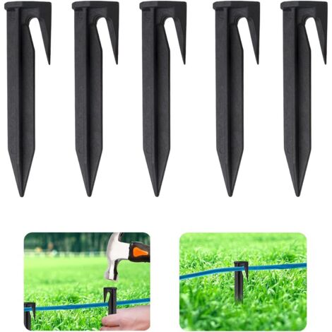 50 pièces piquets de fixation de cheville de tondeuse à gazon de jardin pour mettre des fils de délimitation accessoires de tondeuse à gazon robotique (1/5)