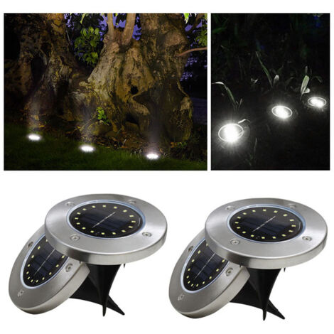 4-Pack Solar Floor Lamp with 16 LEDs, IP65 Waterproof, Outdoor Lighting, Ideal for Gardens and Lawns, 6000K (1/5)