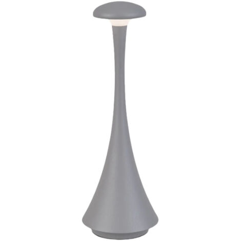 Mushroom Table Lamp, Night Light 3 Color Temperatures, Rechargeable Touch Mood Light, Gray (1/5)