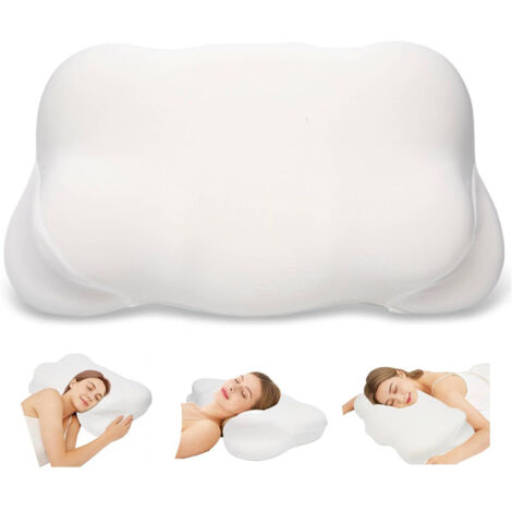 Pillows, ergonomic pillows, cloud pillows, cervical support pillows, sleep pillows, hotel pillows, butterfly-shaped pillows, suitable for both back and side sleeping positions. (1/5)