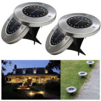 4-Pack Solar Garden Lights with 16 LEDs, In-Ground Spotlights, Decorative Outdoor Lighting