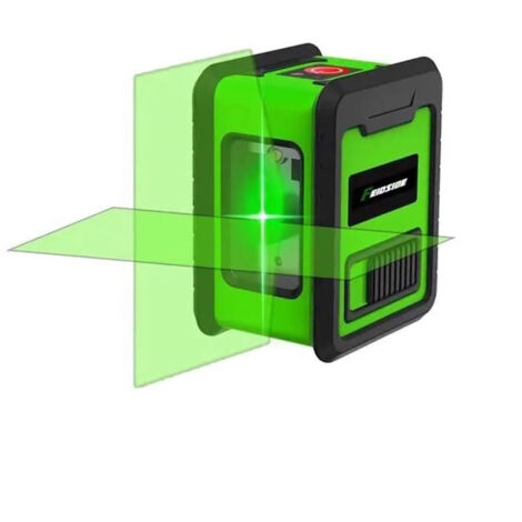LEDANDER Mini nivel láser - Doble haz verde, autonivelante, para mediciones horizontales y verticales, carcasa verde. (1/5)