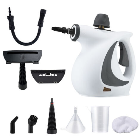 Limpiador a vapor multifuncional AUTRUCKER con 9 accesorios, limpiador a vapor a presión de mano, ideal para eliminar manchas y pelos de mascotas