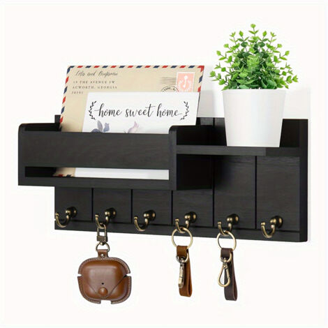 LEDANDER Colgador de llaves de pared, estante decorativo, organizador de almacenamiento — Decoración del hogar moderna y multifuncional
