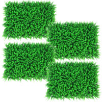 4 paredes verdes artificiales, valla de jardín, pared verde, eucalipto, 60 x 40 cm