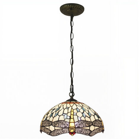AUTRUCKER 30cm Shallow Dragonfly 9 Watt European Retro Chandelier Box Warm Light 220V/E27 Lamp Suitable for Living Room Chandeliers (1/3)