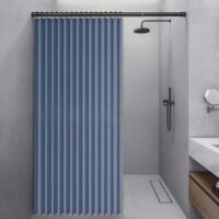 LEDANDER Thick, Waterproof Shower Curtain with Quick Magnetic Closure – 180x200 cm – Ideal for Bathroom, Living Room, and Bedroom