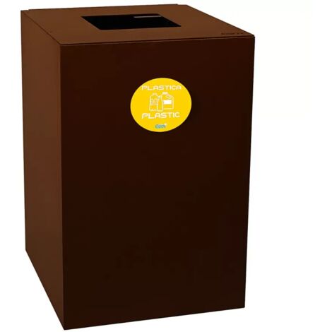 Raccoglitore differenziata 100 litri acciaio colore corten