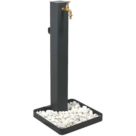 Fontana da giardino antracite 95 cm con ciottoli