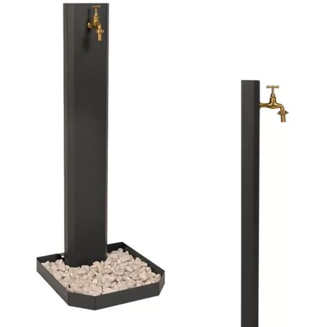 Fontana da giardino acciaio antracite 100 cm
