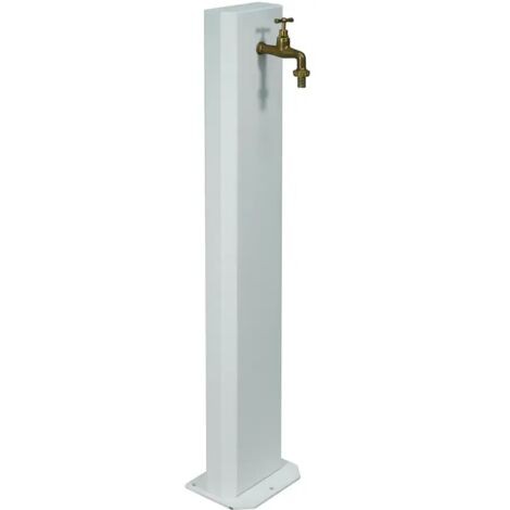 Fontana a colonna bianca 100 cm acciaio