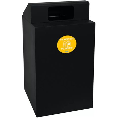 Pattumiera 100 litri acciaio antracite con copertura