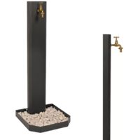 Fontana da giardino acciaio antracite 100 cm