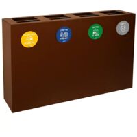 Pattumiera 240 litri acciaio corten da esterno