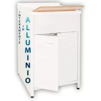 Mobile lavatoio lavanderia L60 P50 in alluminio con vasca