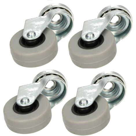 Lot de 4 roulettes pour meubles Ø 40 mm Convient pour tous les sols (1/5)