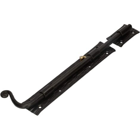 Verrou de porte 340 mm en bois noir antirouille Poignée en bois résistant aux intempéries Verrou de porte coulissant porte porte (1/5)