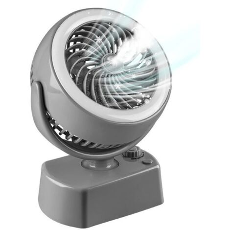 Ventilateur Bureau Sans Fil, Ventilateur Brumisateur Portable, Ventilateur De Table Rechargeable, Ventilateur De Bureau Silencieux Usb, Mini Ventilateur Humidificateur Veilleuse A Pile Voyage (gris) (1/5)