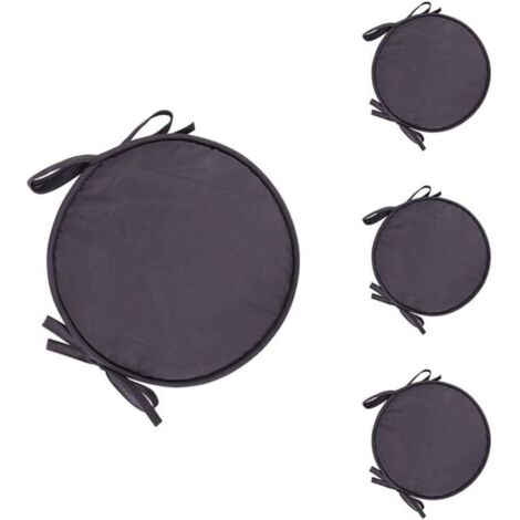 Lot de 4 coussins ronds galette de chaise 38 cm Polyester doux Forte élasticité Non déformable Confort optimal pour assise prolongée