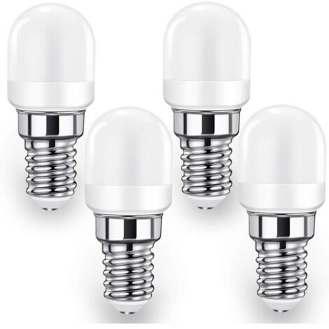 Lampe E14 LED Ampoule pour Réfrigérateur, 2W SES Lampe (équivalent 20W-25W), 140LM, Blanc Froid-6000K Lot de 4
