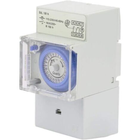 Horloge modulaire 110-230V Minuterie mécanique étanche programmable 24H 48 programmes Pour éclairage et équipements électriques - SUL181H