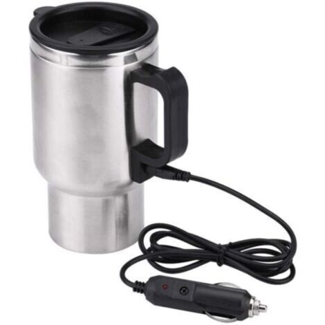 Coupe de chauffage de voiture - Bouilloire de voiture, tasse de chauffage de voiture électrique en acier inoxydable for l'eau de thé de café 450ml (1/5)