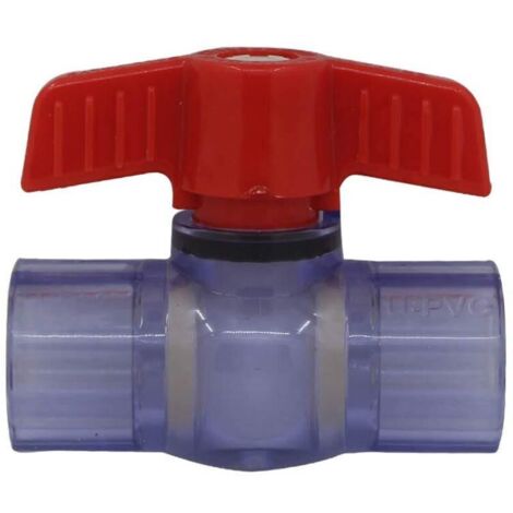 Vanne boisseau pvc 20 25 32 40 50 63mm vanne a coller robinet boisseau sphérique vanne a bille piscine a sphere (Diamètre Intérieur 25mm)