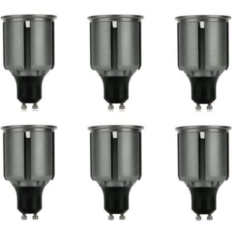 Lot de 6 ampoules LED GU10 à long col 80 mm, 9 W, économie d\'énergie, équivalent à des ampoules halogènes de 80 W, 720 lm, angle de faisceau 120° (blanc chaud) [Classe énergétique A]