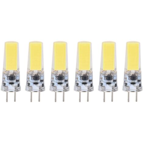 Gy6.35 Bulbe LED 5W COB ampoule 500lm Bulbe de lampe de plafond en silicone pour les lustres de salon (Blanc cool)