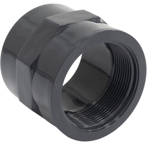 C63282 - Mamelon/manchon mixte taraudé femelle à coller Ø63mm-femelle à visser 2'' - raccord pression de tuyaux 10 bars - embout mixte - en plastique (1/5)