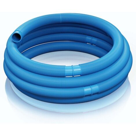 Tuyau piscine bleu 9 m de long, Ø 32 mm Tuyau solaire flottant à sections préformées 165 g/m Boyau d’aspiration solaire (1/5)
