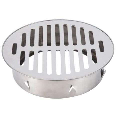 Siphon de Sol en Acier Inoxydable, Couvercle de Grille Rond Anti-Blocage Rond, Crépines de Vidange de Balcon pour Salle de Bain, Cuisine, Salle de Bain(160 Bouche Plate)