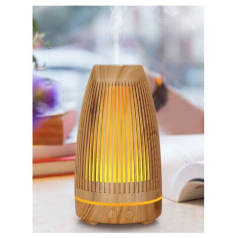 Diffuseurs d'Huiles Essentielles Electrique, Ultrasonique Humidificateur Diffuseur Aromathérapie Electrique 7 Couleurs Lumières LED pour la Maison, Yoga, Bureau, Spa, Chambre - Bois (1/4)
