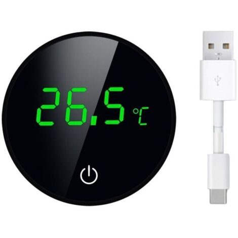 Thermomètre Aquarium, thermomètre d'aquarium affichage LED tactile, Haute précision, Rechargeable (1/4)