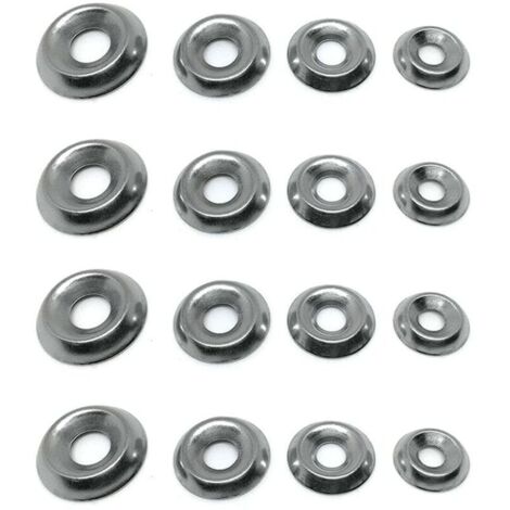 Rondelles Metal 200 Pièce Rondelles à Tête Fraisée Rondelle Inox m3 m4 m5 m6 Rondelles de Rosace Vis Rondelles à Tête Fraisée en Acier Inoxydable pour Vis à Tête Bombée et à Tête Fraisée (1/5)