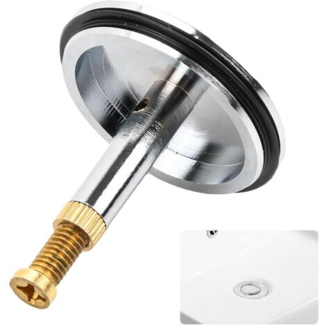 Bouchon de Baignoire 43mm, Bouchon de Vidange de Baignoire, Bouchon Baignoire Universel en Laiton Bonde Baignoire, Bouchon de Lavabo pour Lavabo, Cuisine, Hauteur Vis Réglable 50-55 mm