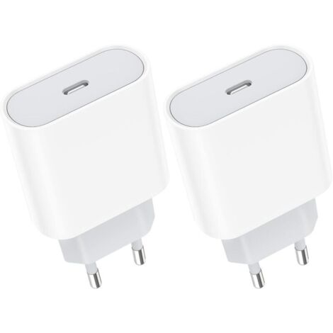 20W 2-Pack USB C Rapide Chargeur, USBC Prise Type C Secteur Mural Alimentation Adaptateur (1/5)
