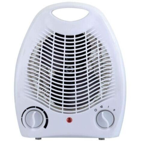 Chauffage d'appoint electrique 2000W Ideal salle de bain Fonction chaud et ventilateur chauffage soufflant Régulateur de température Anse pour un transport facile (1/5)