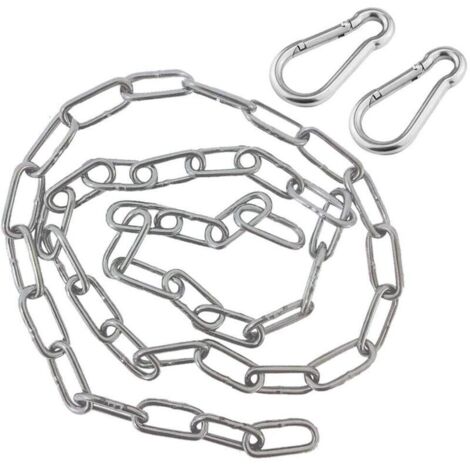 Chaîne avec Deux Mousquetons-Chaîne de chaise suspendue en acier inoxydable de 1M-Chaîne d'Extension Chaises Suspendues (1/5)