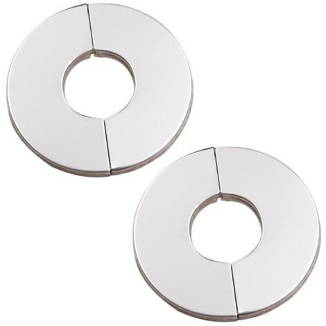 Lot de 2 couvercles de robinet en acier inoxydable chromé avec trou de 50mm (1/5)
