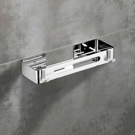 Le support carré en acier inoxydable convient à une variété de scénarios, cuisine, salle de bain, support de stockage de toilette support de salle de bain poinçonnage gratuit (1/5)