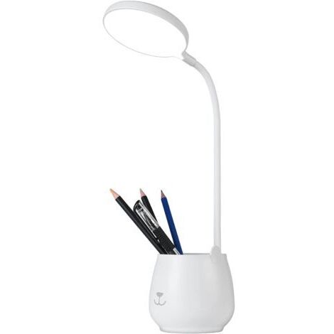 Lampe de Bureau de Porte-stylo, Tactile Lampe de Bureau à LED Dimmable avec 3 Modes D'éclairage & 24 LED, Protection des Yeux Lampe de Chevet Enfant Sans Fil USB Recharge pour Apprendre & Lire