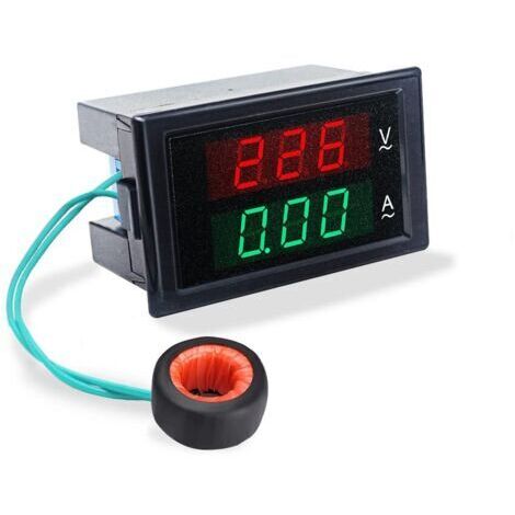 Voltmètre Ampèremètre Numérique AC 80-300V 0-100A Multimètre 2 en 1 avec Transformateur de Courant (1/4)