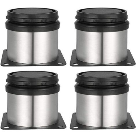 Lot de 4 Pieds de meubles de hauteur réglable en acier inoxydable pour canapé table armoires - 6cm - 6cm- 5cm (1/3)