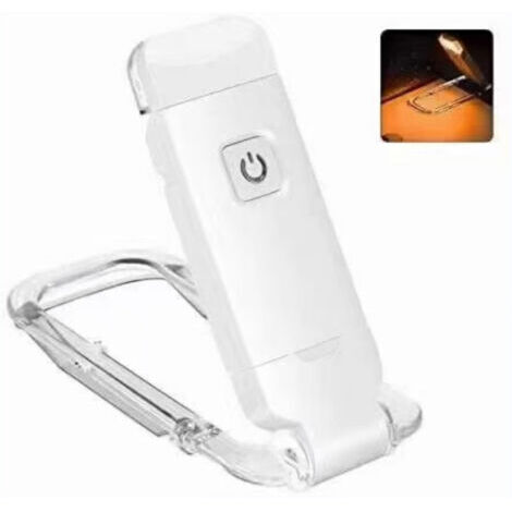 Lampe LED Portable Rechargeable USB pour lecture de livres, lumière de lecture avec pince de Protection des yeux