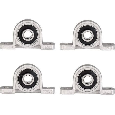 4 Pcs Roulements Bloc, 10mm Roulements à Billes, Paliers a Semelle, Roulements de Bloc d'oreiller, Bride Alésage Auto Support Monté Auto Régler (1/5)