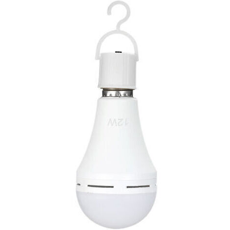 1pcs ampoules LED d'urgence rechargeables multifonctionnelles 12W 60W équivalent 6000K lampes lumineuses suspendues extérieures pour panne de courant camping fêtes de jardin--E26/E27, AC100  240V