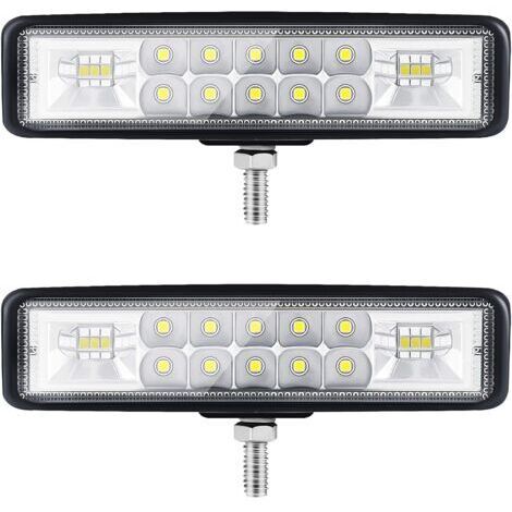 6” Phare LED Moto Phare de Travail led Tracteur 2 Rangs 9-36V 120W 12000LM 6000K Combinaison Spotlight+Floodlight Barre LED Off-road Phare Led 4x4 Pods d'éclairage LED pour Camions SUV Moto (1/5)