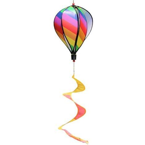 Décoratif de jardin 3Pcs Coloré Moulin à Vent Montgolfière,Spirale en Tissu Girouette à Vent Suspendu Arc en Ciel Décoration de Fête pour Jardin Extérieur Intérieur (1/5)