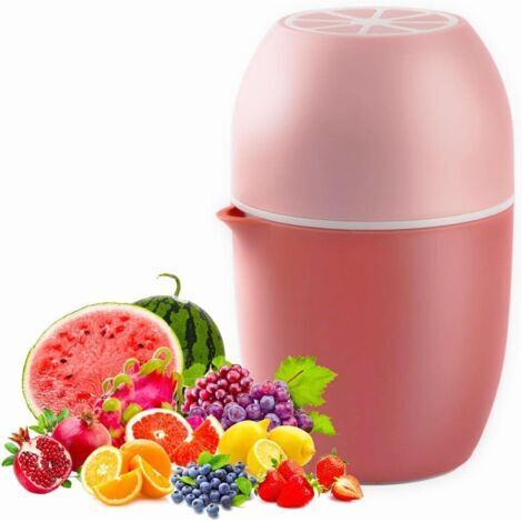 Presse Citron Agrume Manuel Presse Fruit pour Avec Gobelet de Rangement Presse Fruit Manuel à Double Usage Sans BPA (Rose) (1/5)